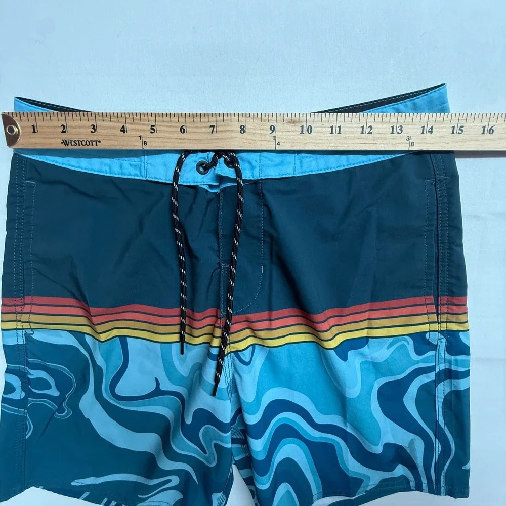 Billab*ng Board Shorts Mens Size 30 Blue Abstract Swim‎ Trunks Surf